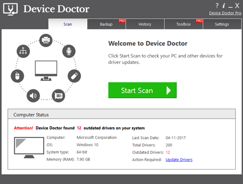 Device Doctor Ready to Scan